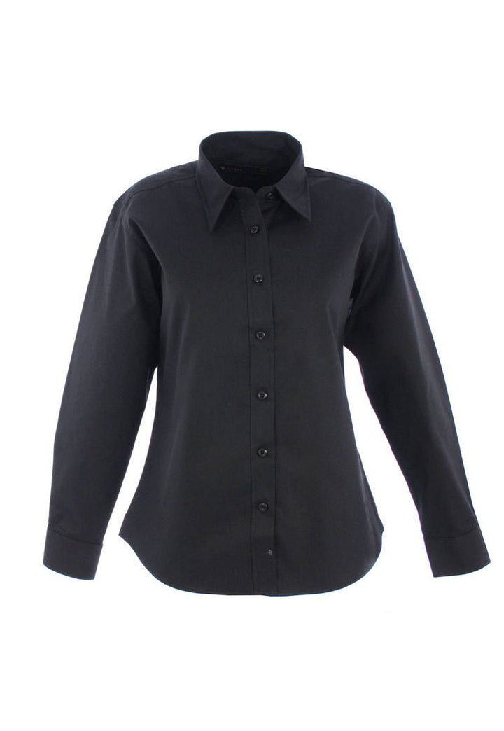 Ladies Pinpoint Oxford Full Sleeve Shirt UC703 in Black