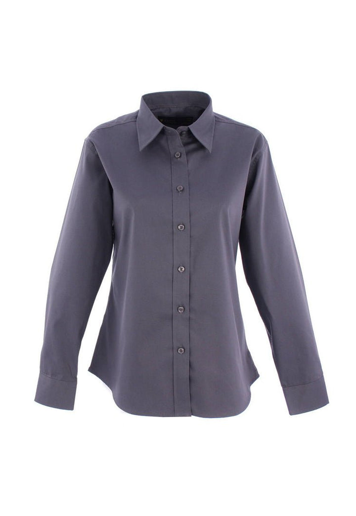 Ladies Pinpoint Oxford Full Sleeve Shirt UC703 in Charcoal