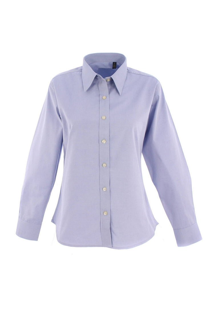 Ladies Pinpoint Oxford Full Sleeve Shirt UC703 in Light Blue