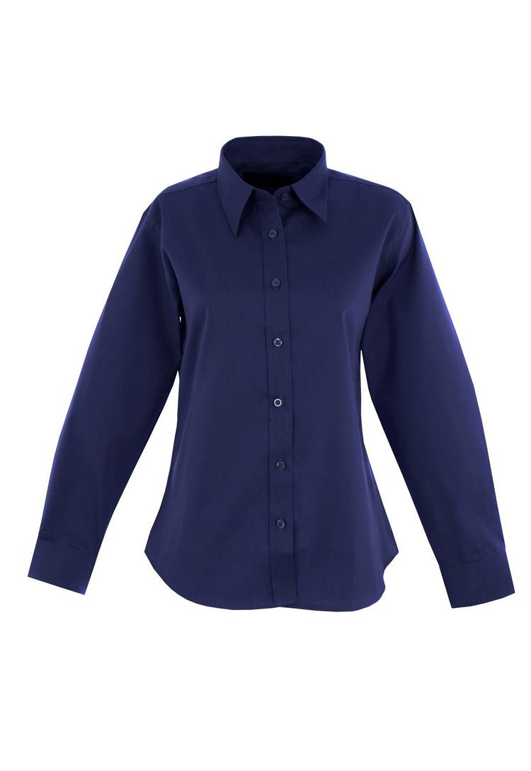 Ladies Pinpoint Oxford Full Sleeve Shirt UC703 in Navy