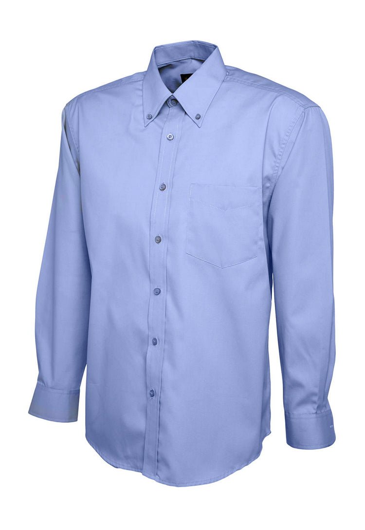 Men's Pinpoint Oxford Full Sleeve Shirt UC701 in Mid Blue