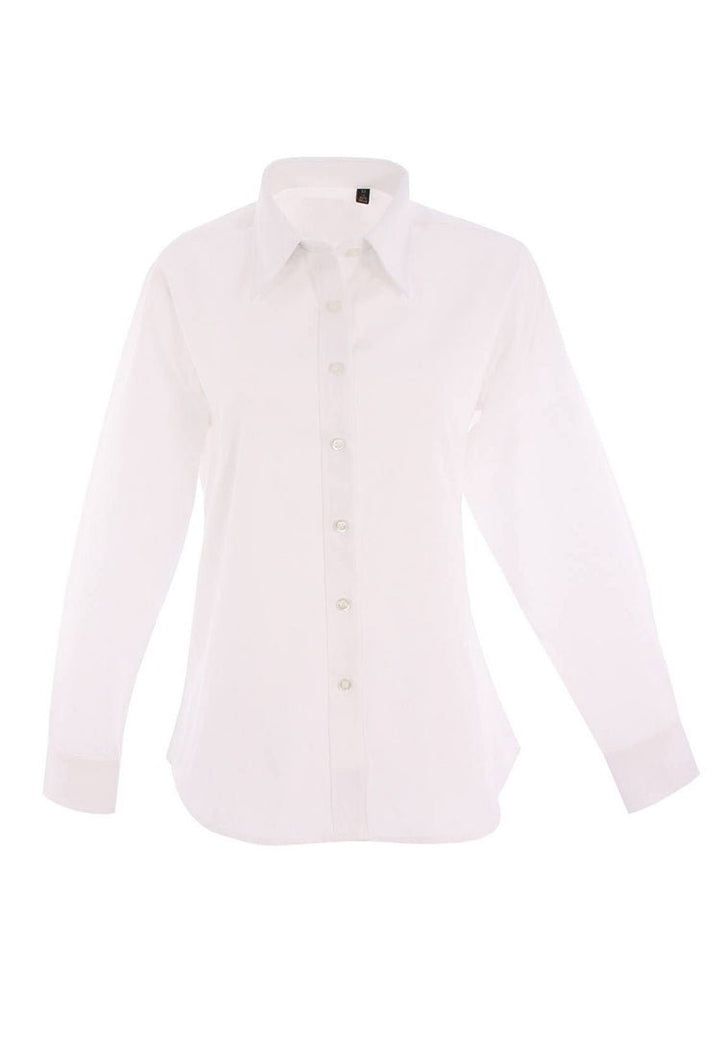 Ladies Pinpoint Oxford Full Sleeve Shirt UC703 in White