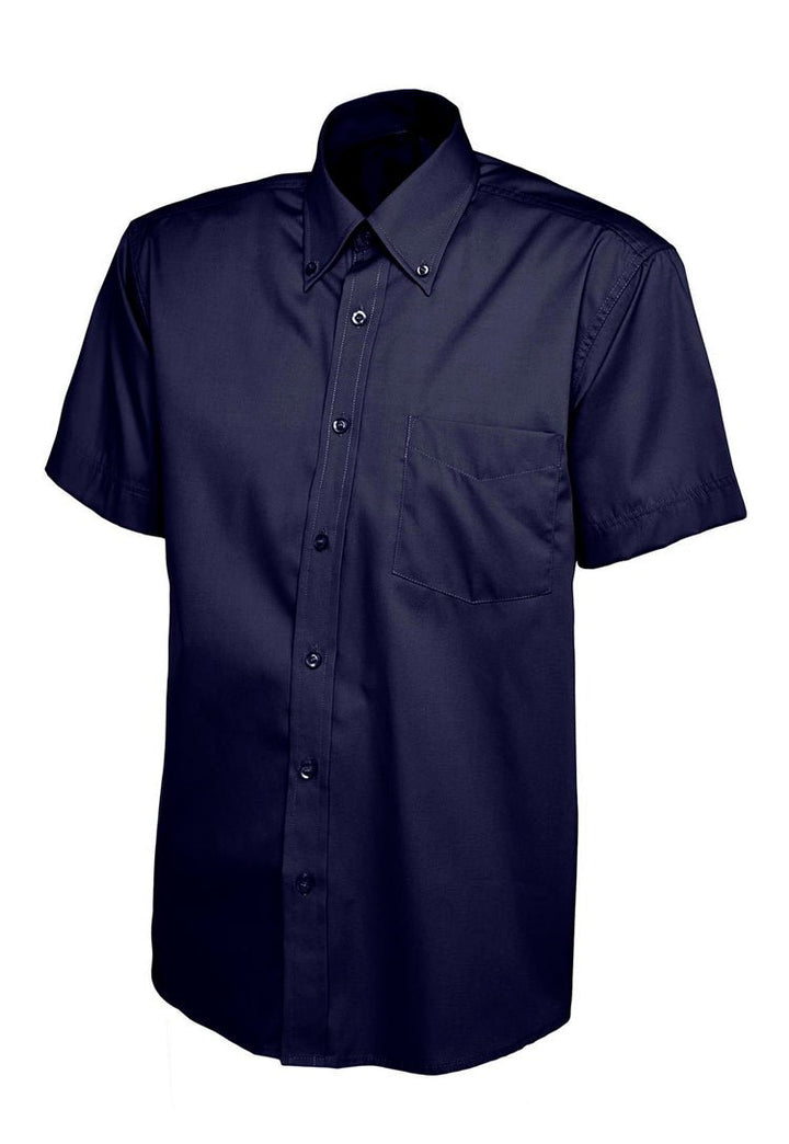 Men's Pinpoint Oxford Half Sleeve Shirt UC702 in Navy