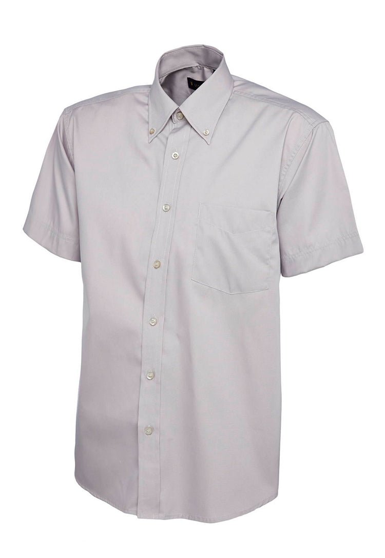 Men's Pinpoint Oxford Half Sleeve Shirt UC702 in Charcoal