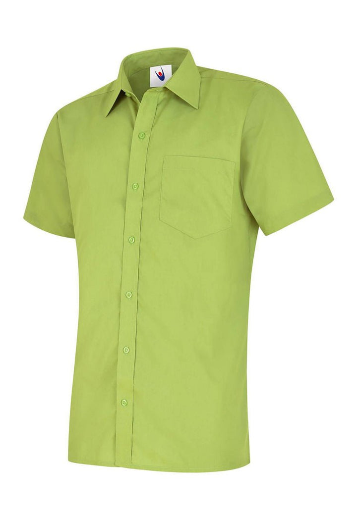 Men's Poplin Half Sleeve Shirt UC710 in Lime