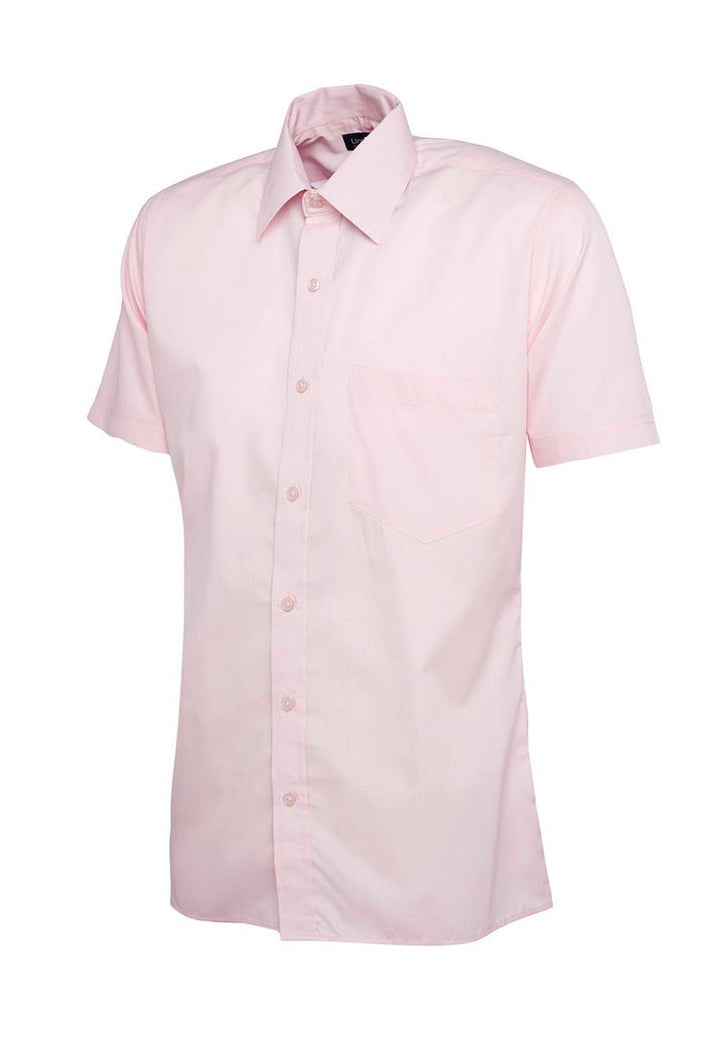 Men's Poplin Half Sleeve Shirt UC710 in Pink