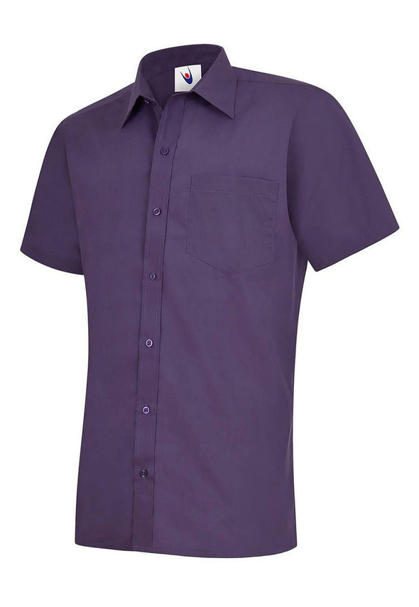 Men's Poplin Half Sleeve Shirt UC710 - The Work Uniform Company