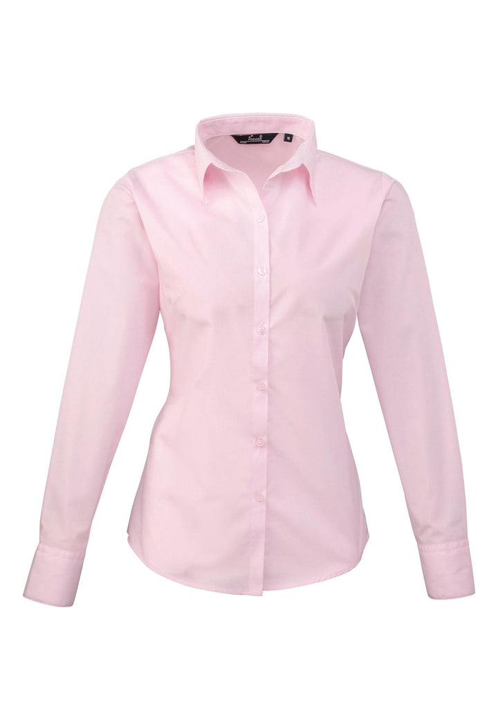 Women's Long Sleeve Poplin Blouse PR300 - The Work Uniform Company