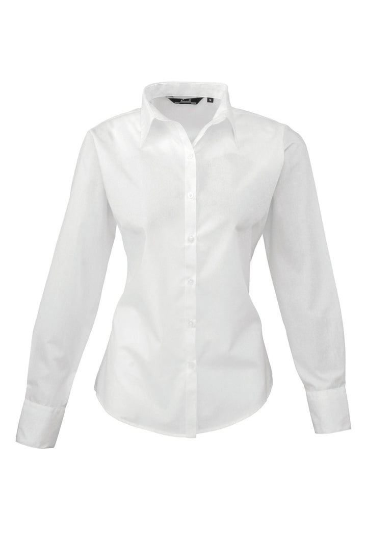 Women's Long Sleeve Poplin Blouse PR300 - The Work Uniform Company