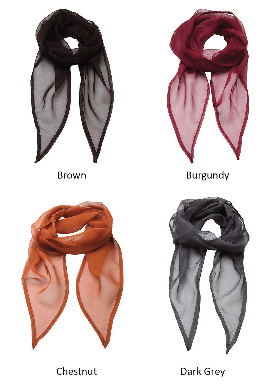 Chiffon Scarf PR740 Colours