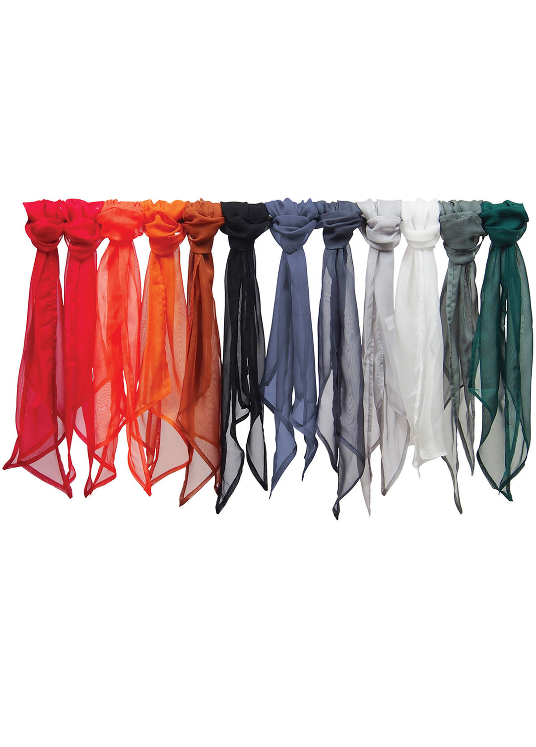 Chiffon Scarf PR740 Ladies Chiffon Scarf Colours - Reds and Greys