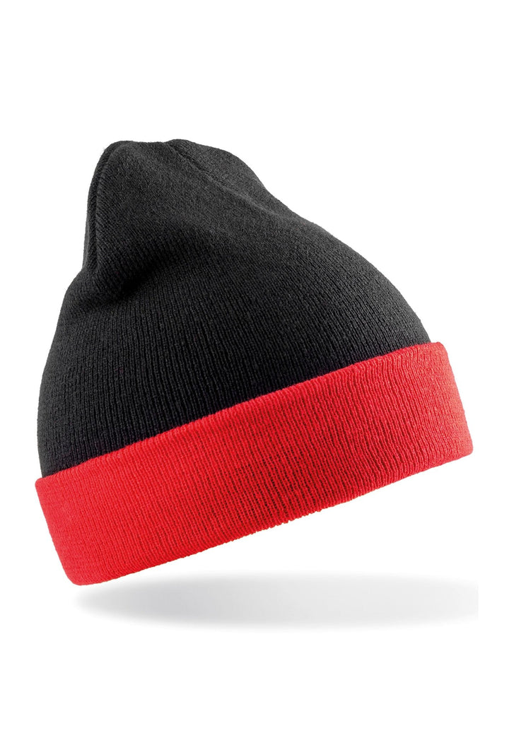 R930 Recycled Black Compass Beanie - The Work Uniform Company