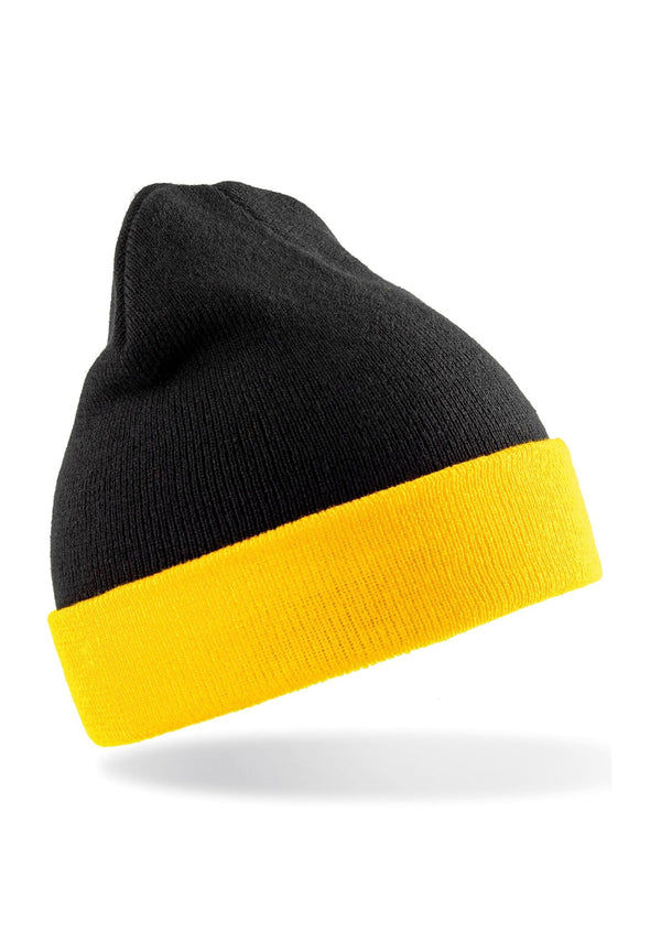 R930 Recycled Black Compass Beanie - The Work Uniform Company