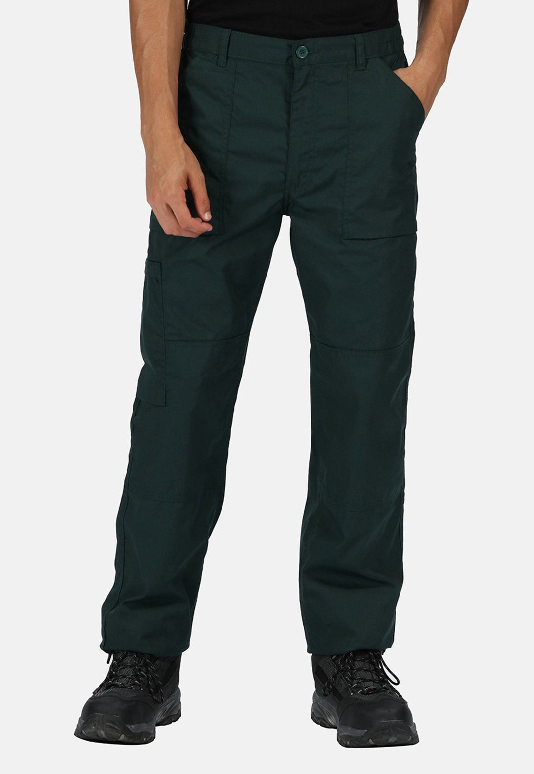 Model Wearing Regatta Action Trousers RG232 in Navy