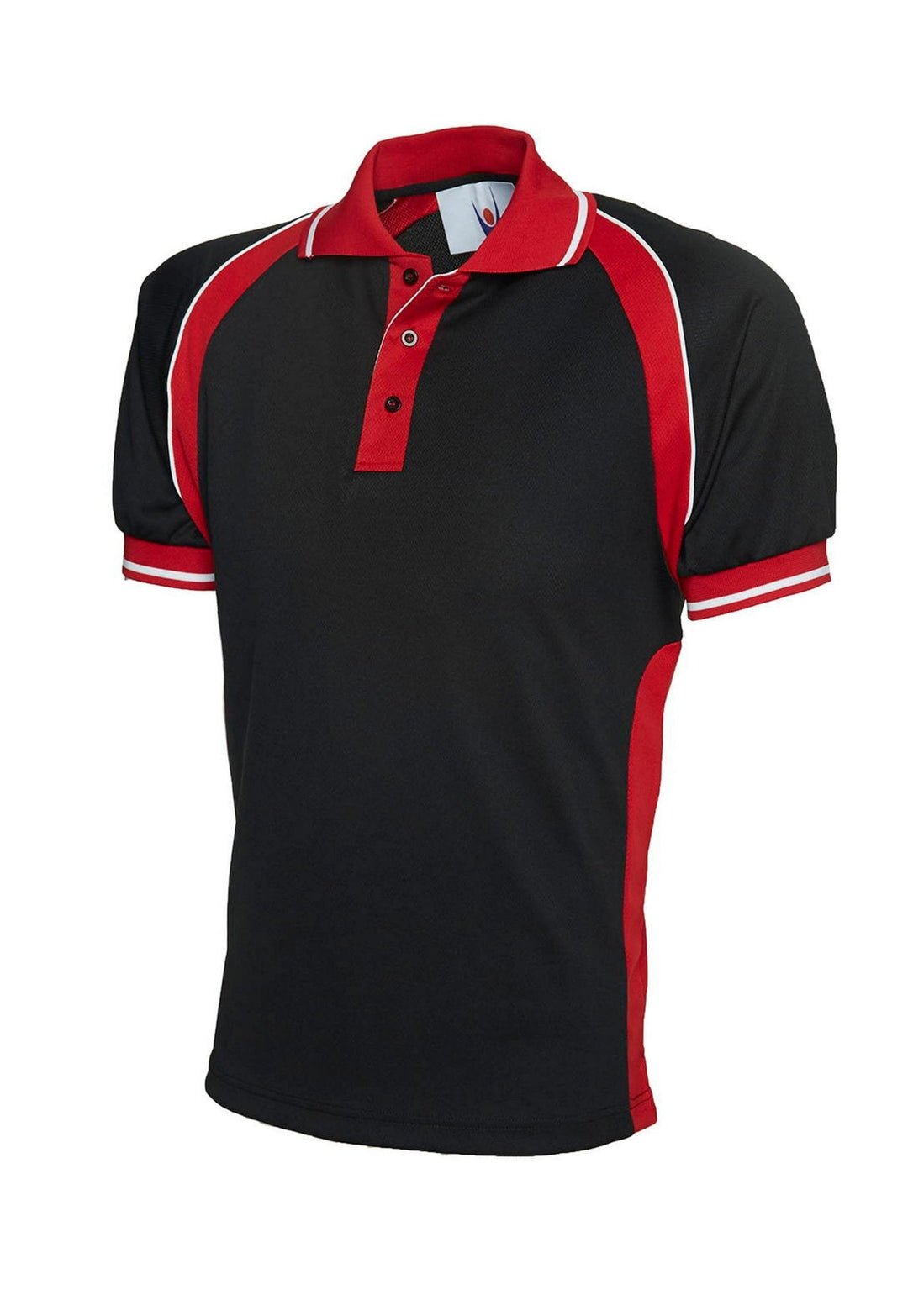 Sports Polo Shirt UC123 in Black/Red