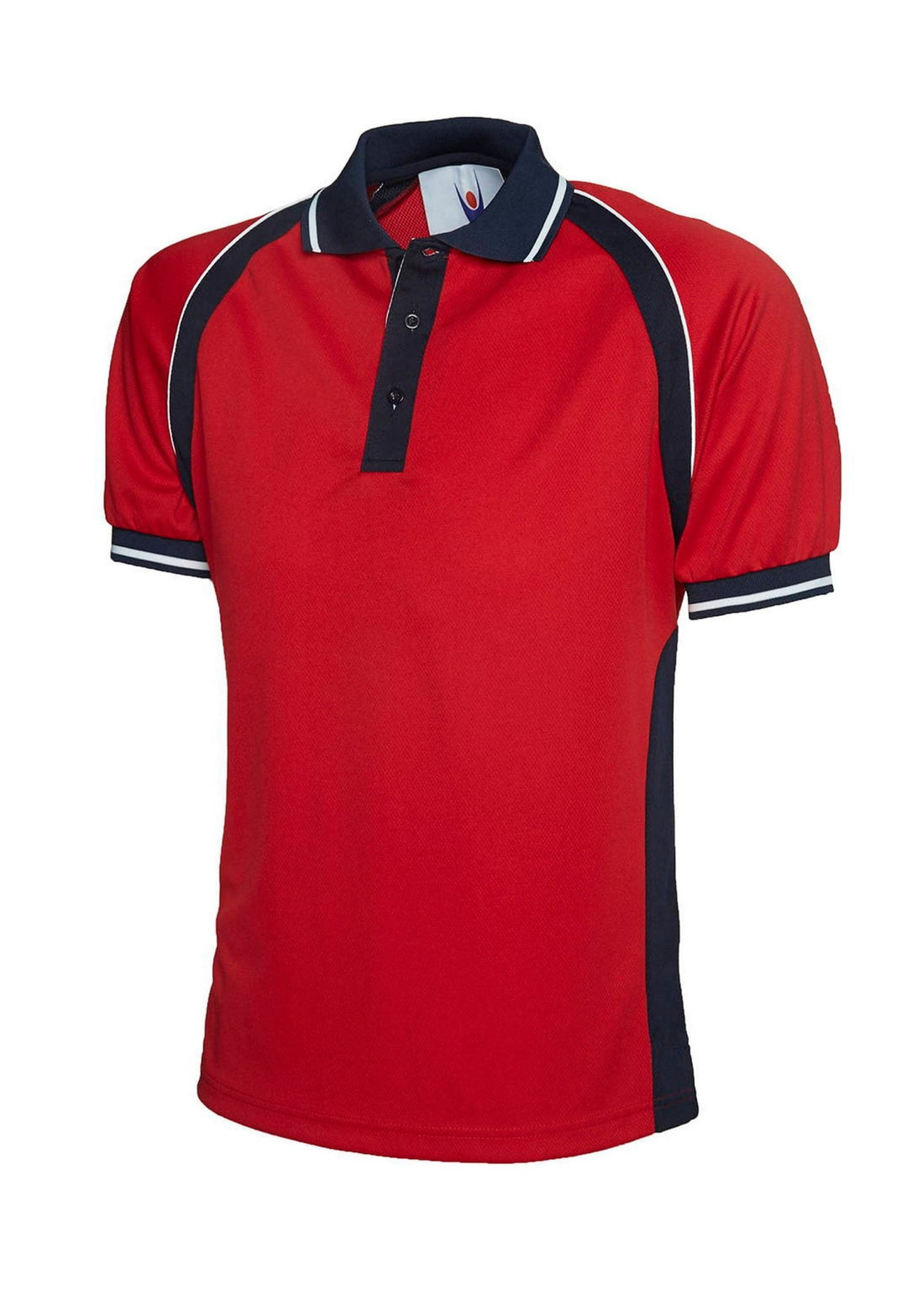 Sports Polo Shirt UC123 in Red/Navy