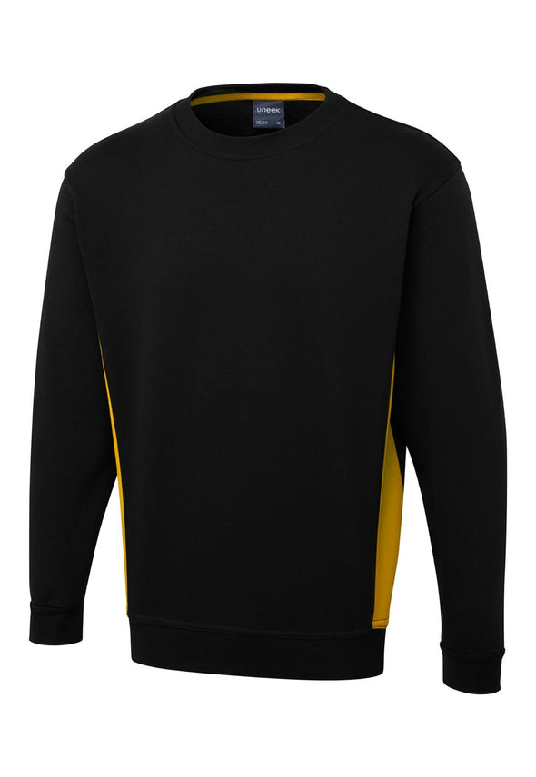 UC217 Two Tone Crew Neck Sweatshirt - The Work Uniform Company