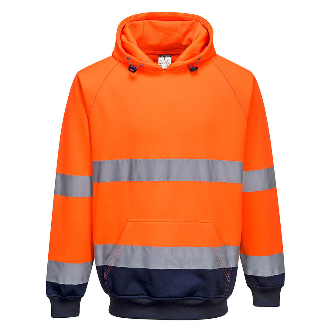 Hi Vis Two Tone Hoodie Orange Navy