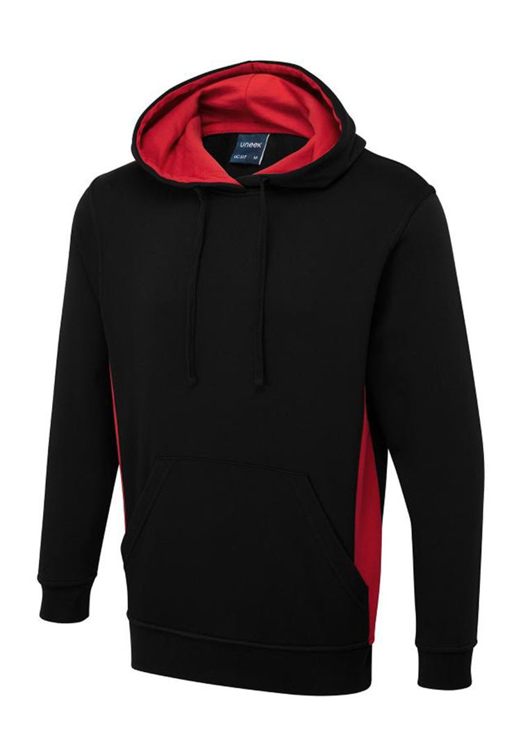 Two Tone Hooded Sweatshirt UC517 - The Work Uniform Company