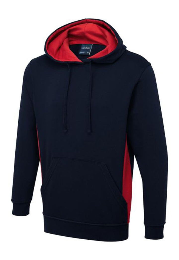 Two Tone Hooded Sweatshirt UC517 - The Work Uniform Company