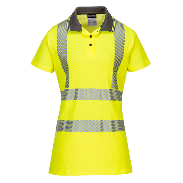 Womens Pro Polo Shirt Yellow/GreyWomen's Pro Polo Shirt LW72