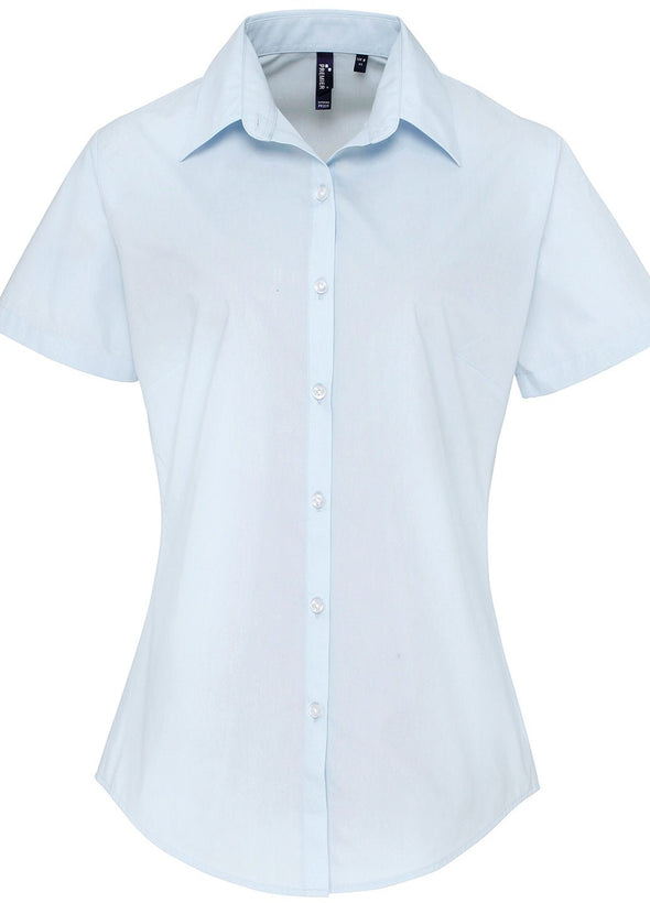 PR309 Women's Supreme Poplin Short Sleeve Shirt - The Work Uniform Company